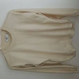 SET Active Crew Neck Pullover Sweater Butter Yellow Super Soft Size XS